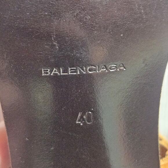 VTG 2003 Balenciaga Nicholas Ghesquière Runway Leather Strappy Heels, size 40 - Picture 8 of 11